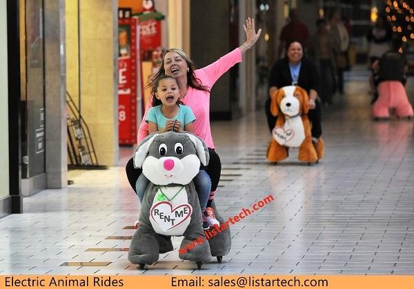 Electric Mobile Animal Rides Coin Operated Electric Plush Animal Scooter for Mall