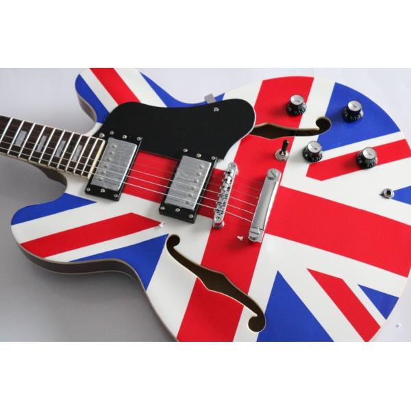 Custom shop ES335 union jack design electric guitar Free shipping