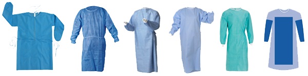 Disposable nonwoven 2XL 60gsm Water Repellent Surgical Gown
