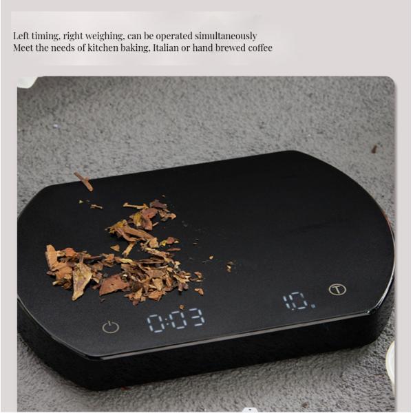 ODM Design Digital Silicone Pad Coffee Weighing Drip Scale with Timer Sustainable Brewing