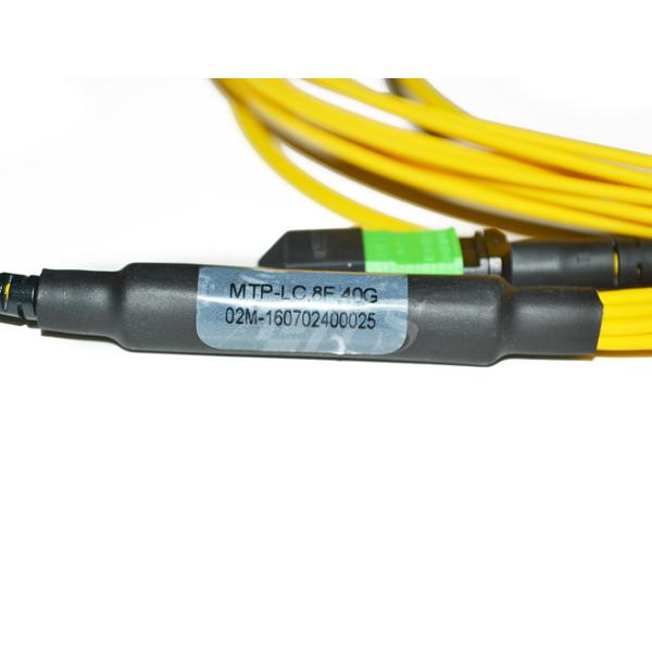 40G 8 Fiber Singlemode MPO/MTP To LC Fan Out Jumper 0.5dB Insertion Loss