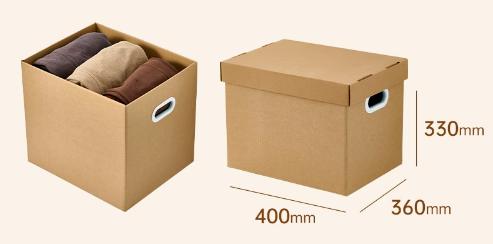 Spot Kraft paper Corrugated Cardboard Shipping Box with Large Capacity Moving and Packing Storage Clothes Toys Miscellaneous Items Sorting with Lid Boxes
