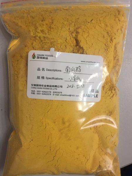 Organic Dehydrated Pumpkin Powder 100% Purity Golden Yellow Color