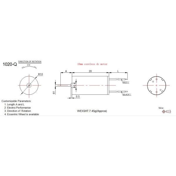 High Torque High Speed 12v DC Motor 25000rpm 10mm Diameter 20mm Length For Robot