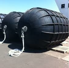 2.5*4m Marine Pneumatic Rubber Fender With Galvanized And Tyre Sheath Dock And Ship