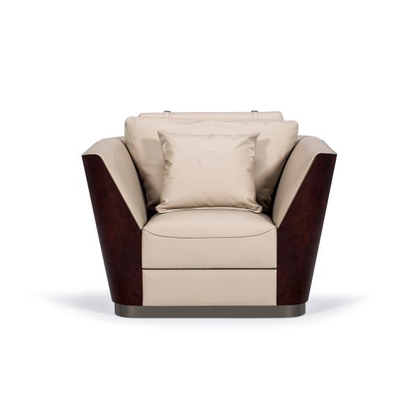 Joyful ever furniture factory Light luxury design sofa in Glossy painting frame and Italy leather upholstered