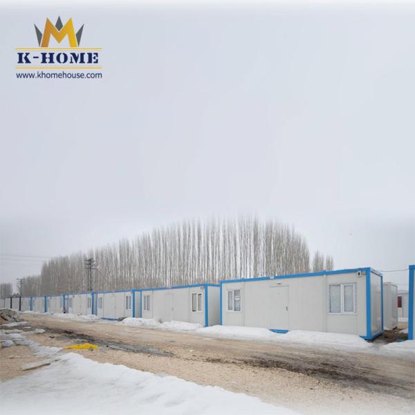 Low Cost Steel Structure Prefab Sandwich Panel House Construction Site Dormitory For Workers