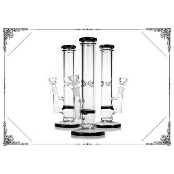 Black Honeycomb Showhead Precolator Stright Tube , 5mm Thick Glass Smoking Pipe