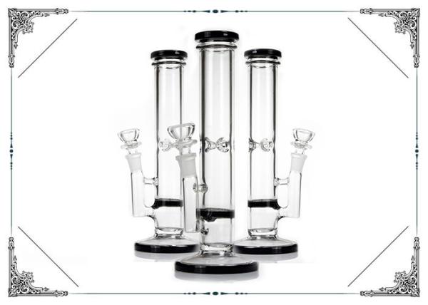 Black Honeycomb Showhead Precolator Stright Tube , 5mm Thick Glass Smoking Pipe