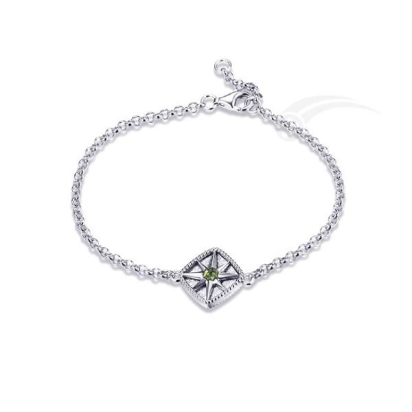 WidmanstäTtens Pattern Meteorite 925 Sterling Silver Bracelet Women Beautiful
