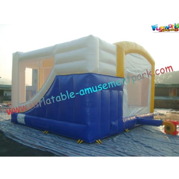 155KG Blue Inflatable Bouncy Castles Slide For Garden / Playground
