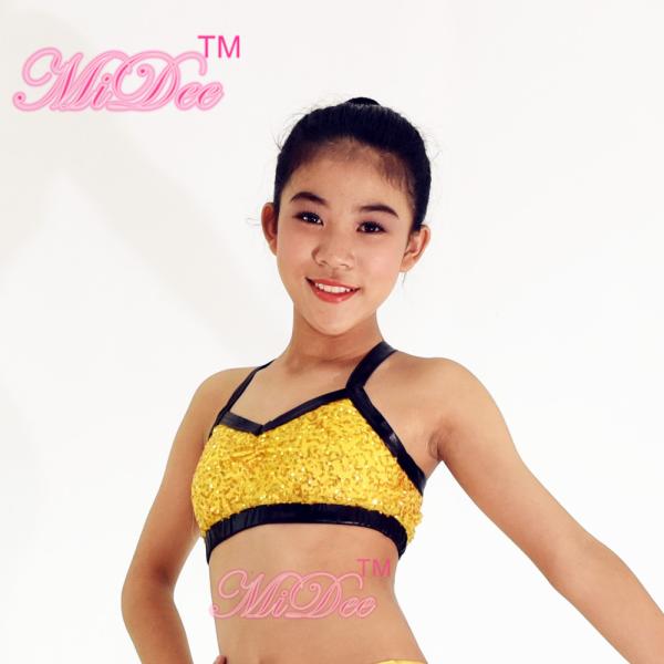 Black Edged Gym Purple Sequin Crop Top Spandex Lining Hip Hop Outfit For Street Dance
