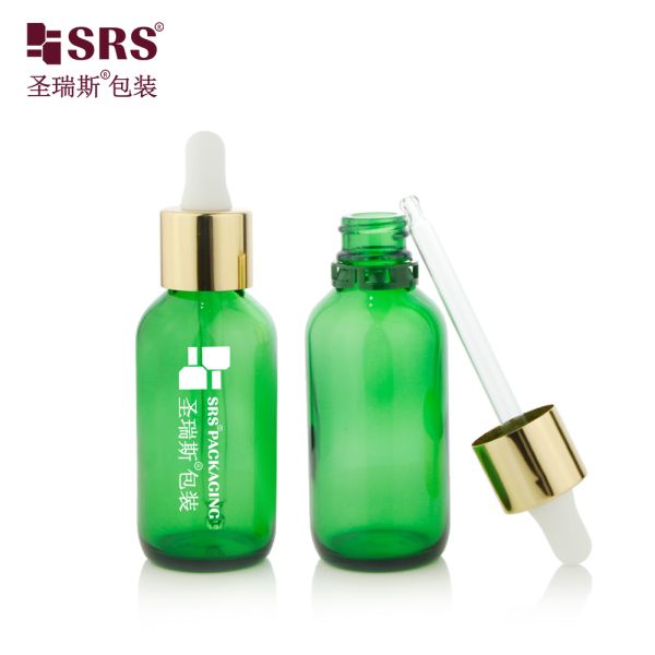 High Quality 30ml 60ml Glass Dropper Bottle with Aluminum Tamper Evident Cap for Essential Oil