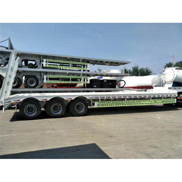 Heavy Duty Truck transportation 80 ton Lowbed Semi Trailer Trucks And Trailers