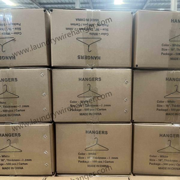 Low Carbon Steel Powder Coating Wire Shirt Hangers 500pcs Per Box Non-Slip Design