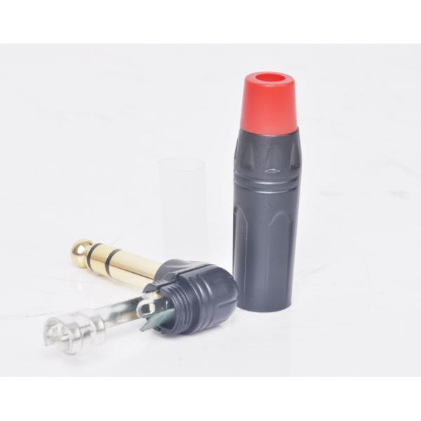 Black Gold Top Audio Cable Connectors  ZL606 , 1/4