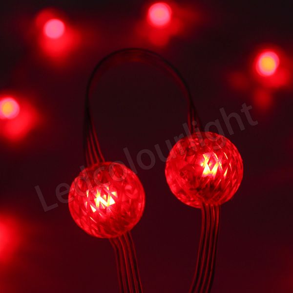 20mm DMX512 RGB Crystal Ball LED Pixel String Light with 360° Illumination