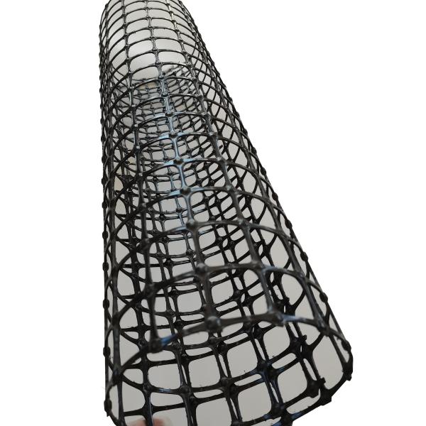 Réseau en plastique en PP Grille géo-biaxiale pour le renforcement minier Largeur de 1 à 6 m GROSSE de la maille 12,7*12,7 mm