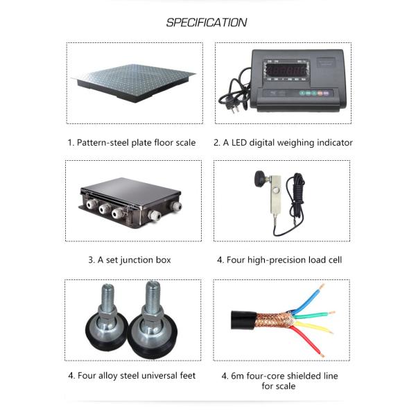 Steel Platform Livestock Weighing Scales 1.5*1.2m 1500KG Electronic Custom Size