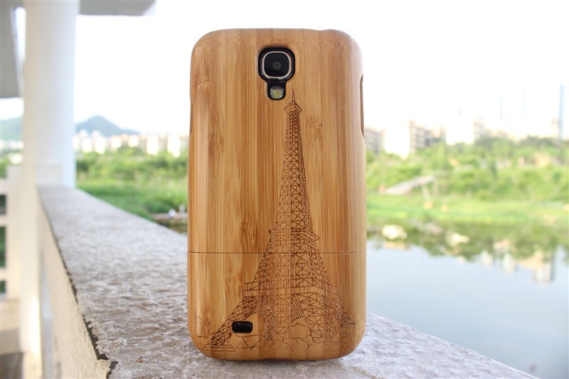 Popular Bamboo Case For Samsung Galaxy S4 With Custom Logo Priting
