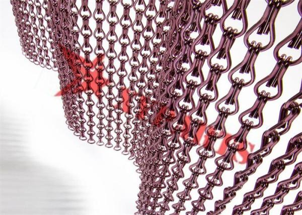 Gold Copper Color Aluminum Chain Curtain For Decorative Room Divider
