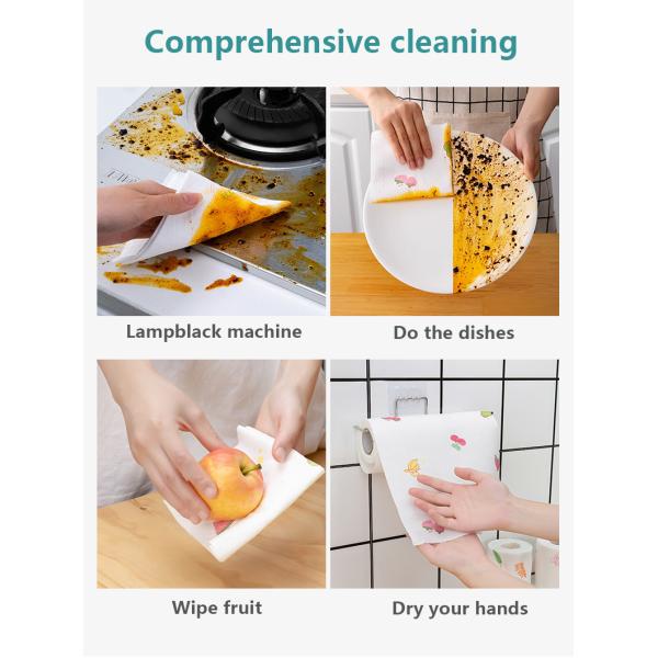 Многоразовая бамбуковая химическая чистка Nonwoven кухни полотенца волокна обтирает