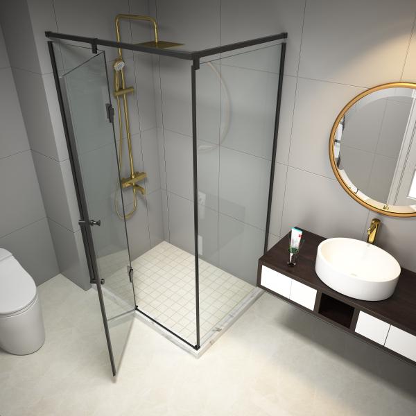 6m m moderaron recinto de la esquina curvado el cuarto de baño de cristal de la ducha 900x900x1900mmWaterproof, la ducha y recintos del baño