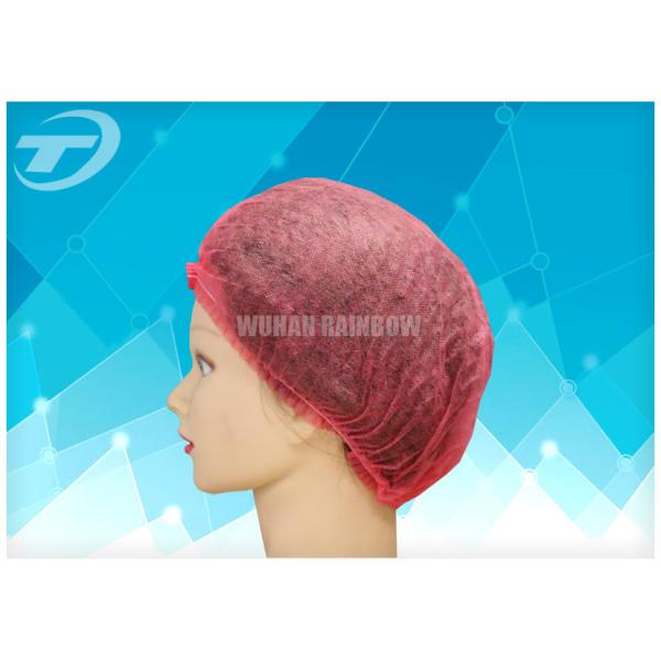 Non - Woven Disposable Surgical Caps / Mob Cap Waterproof For Industrial Protection