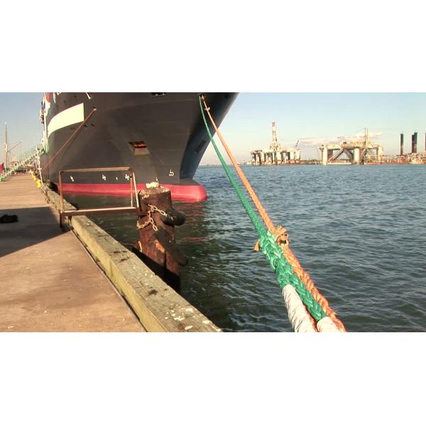 72mm*220m Polyester Rope 8 Strand Braided Marine Rope For Ship Vessels