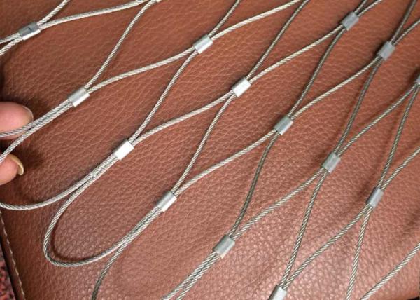Stainless Steel Ferrule Rope Mesh，high quality stainless steel safety net