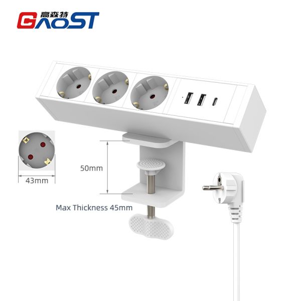OEM 330v Surge Protector Desk Power Center Hub With 3 Schuko Outlets