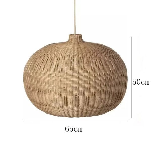Dining Room Lamp Cafe LED farmhouse Village Vintage Handmade Wicker Pendant Light(WH-WP-112)