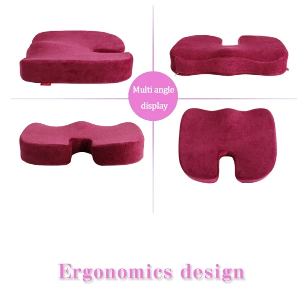 Customized Color Coccyx Orthopedic Memory Foam Car Office Chair Seat Cushion for Comfort