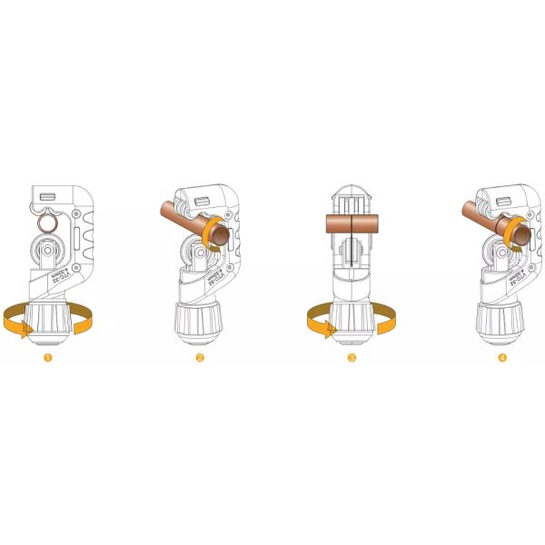 Refrigeration Manual 28mm Pipe Cutter HVAC Roller Type Light Weight