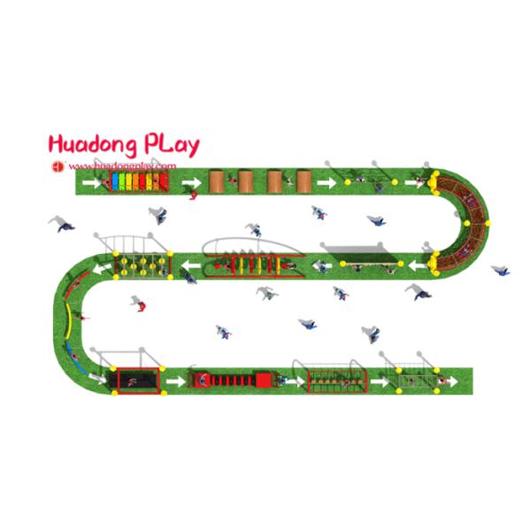 Outside Kids Climbing Play Equipment For Children Park Obstacle Challenge