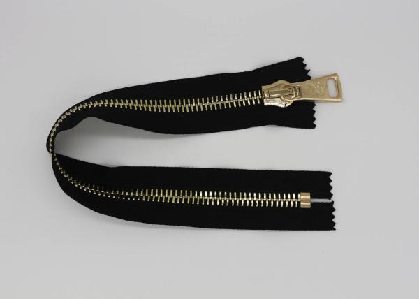 Gold Euro Teeth 36 Inch Heavy Duty Metal Zippers 10 # 12 # For Luggage / Shoes