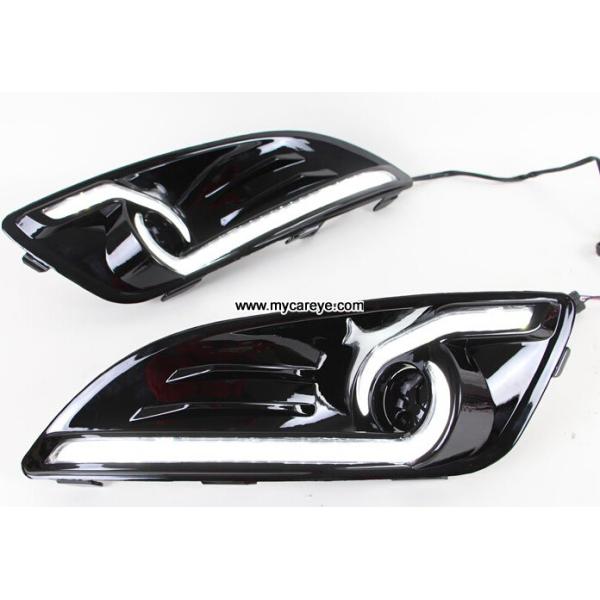 Ford Fiesta DRL LED daylight driving Lights guide turn signal for cars