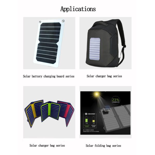 Semi Flexible Sunpower Solar Panels 6.5W Anti Reflective Coating With Red Frosted PET