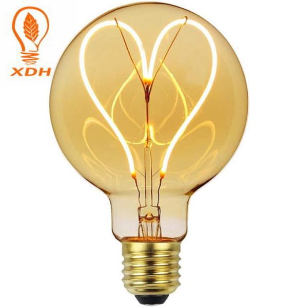 8W Dimmable Vintage Edison Light Bulbs G95 E27 Led Spiral Filament Bulb