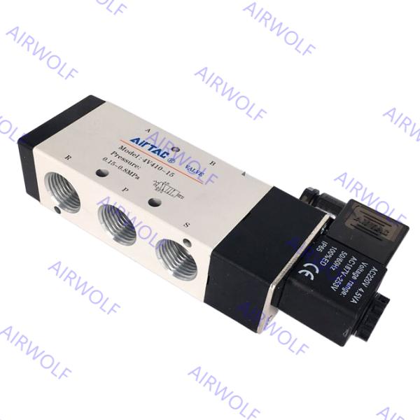 4V410-15, 4V420-15 AIRTAC 4V400 Series 5/2 way, 5/3 way Electric Solenoid Valve 1/2
