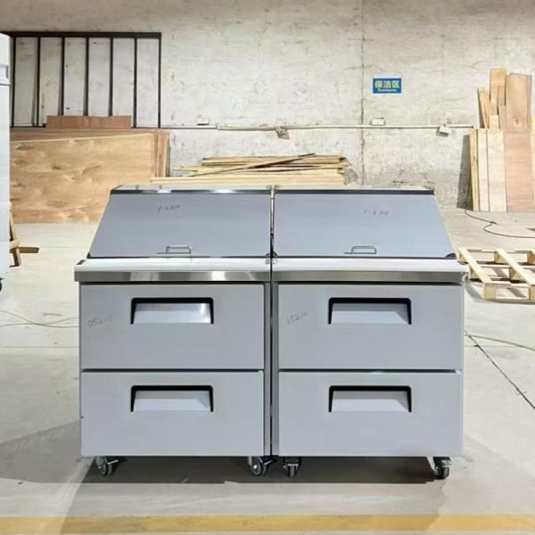 Cover Lid Refrigerated Sandwich Prep Table Customized for Buffet Service