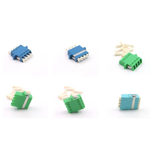 LC Quad APC Upc 4 Cores Fiber Optic Adapter with Flange Simplex and Duplex Body Style Insertion Loss ≤0.2dB