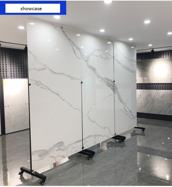 Movable Large Panel  Tile Display Holder Double Sided Metal Granite Slab Racks