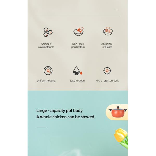 герметическая электрическая кастрюля камня Maifan литого железа кухни 28cm микро- с ручкой