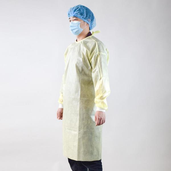 Disposable Isolation Gowns Elastic Cuff Lightweight 16-45gsm Breathable CE Certified