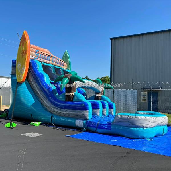 Commercial PVC Surfboard Double Slides Water Slide for Party Rentals Express Shipping