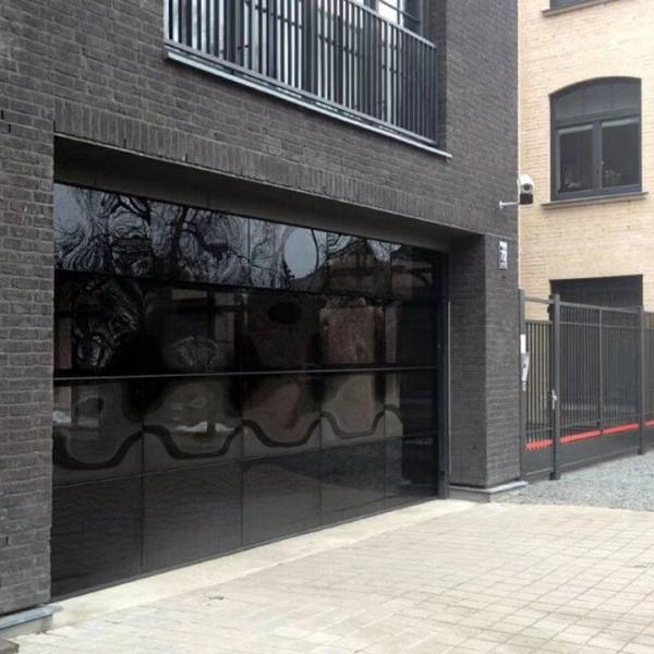12 16 18 Foot Aluminum Full View Glass Garage Doors Frameless