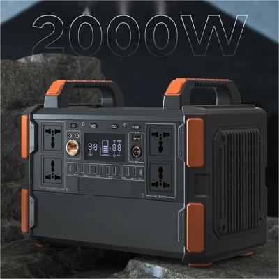 USB Output Outdoor Battery Power Supply 2000 Watt Power Station with LCD