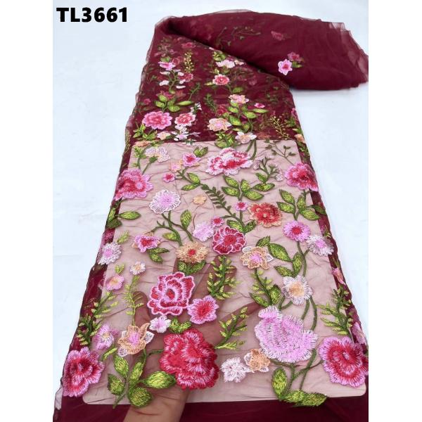 Wholesale price  tulle lace african lace fabric for women clothing wedding dress embroidery fabric french  white sequins lace