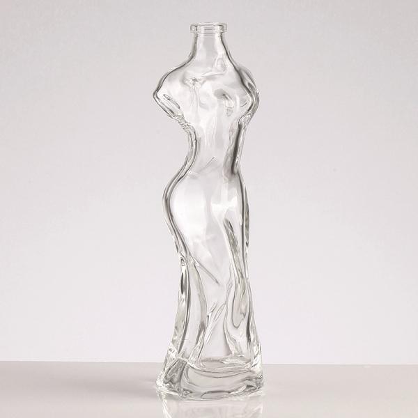 Glass Products 500ml Female Vodka Glass Whisky Red Wine Bottle for Cosmetics Industry